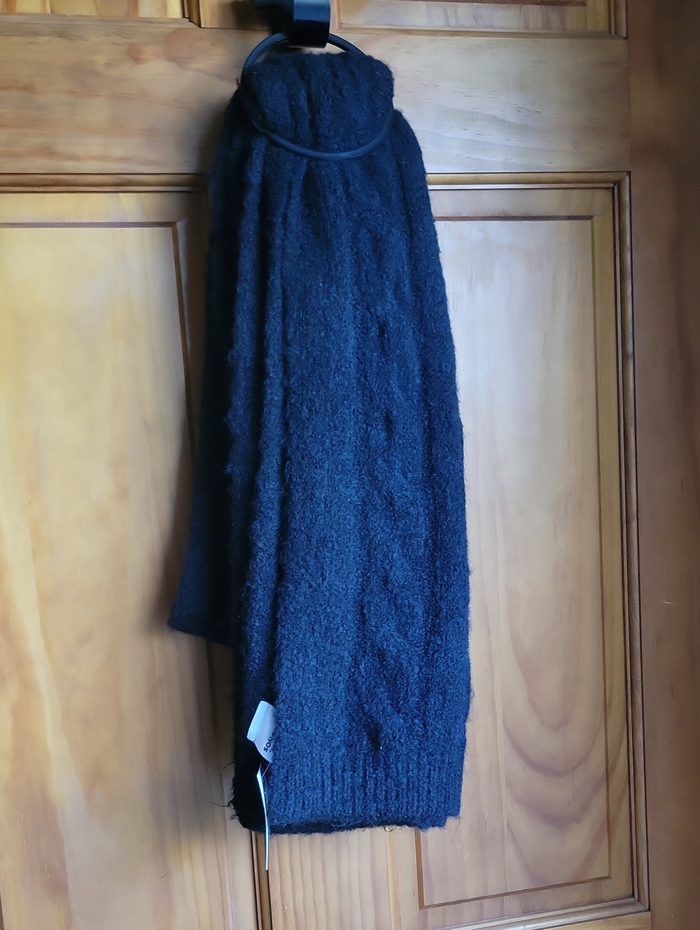 Sonoma Black Cable Knit Scarf
